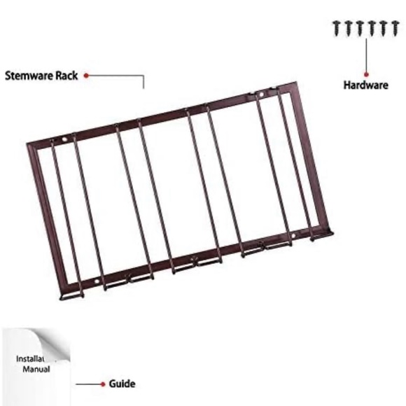 NEW - Wine Glass Rack - Bronze - Picture 7 of 13